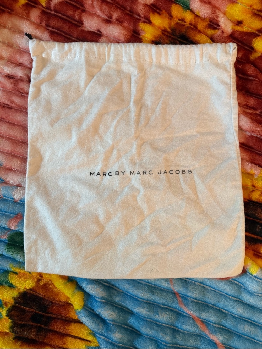 Marc by Marc Jacobs White Drawstring Storage Pouch